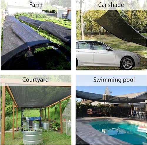 Shade Cloth for Garden (20FTx20FT / 55% Shade-Black)