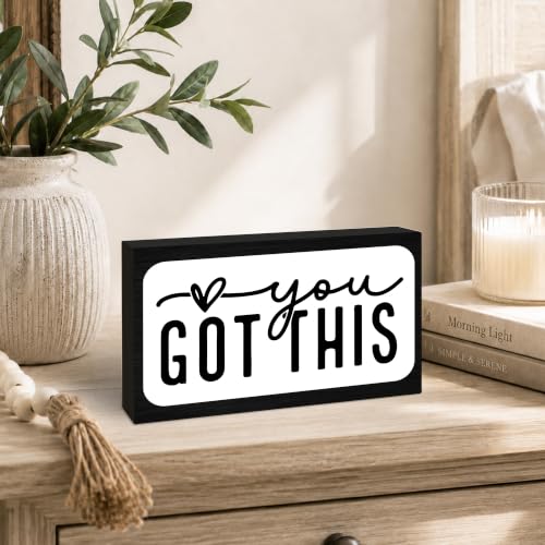 3x5 Encouragement Wooden Block Sign (You Got This-2)