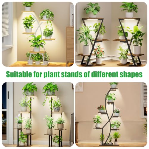 2 Head 7.87" 3000K Full Spectrum Grow Light for Succulent Seedling Automatic Cycle Timer (White Cabel 3000K / 2 Head 1 Pack)