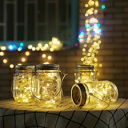 Solar Mason Jar Lid Lights (Warm White)