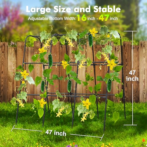 Cucumber Trellis for Garden Vegetable Trellis (47.24inch Arch)