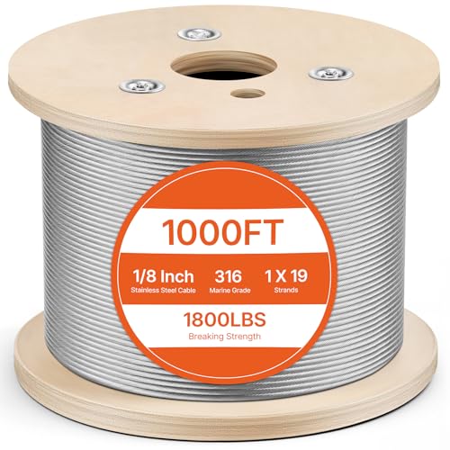 1 8 T316 Stainless Steel Cable 1000ft