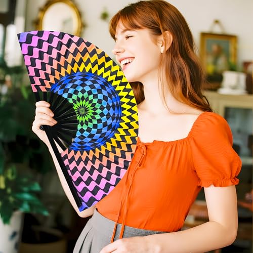 13Inch Large Popping Fans for LINE Dancing (Bright Color)