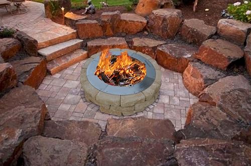 Heavy Duty Smokeless Stainless Steel Fire Pit Ring Insert for Outdoors (29"x29" Inner / Insert Dimensions)
