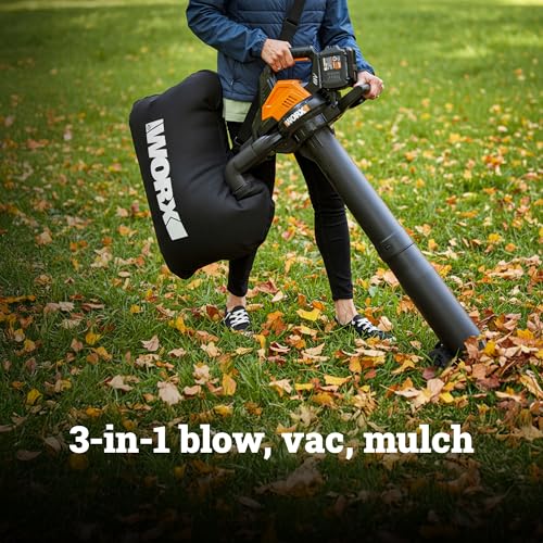 40V 3-in-1 Cordless Leaf Blower/Leaf Vacuum/Leaf Mulcher, WG583.9