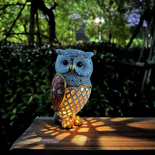 Solar Garden Decor Owl Statues Figurine (Small Owl)