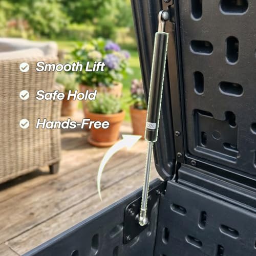 370 Gallon Extra Large Deck Box (Black / 370 Gal(Resin))