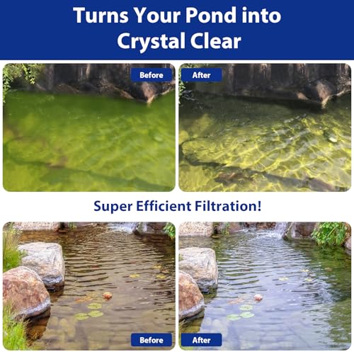 400GPH Pond Fountain Filter Kit with 3 Spray Patterns