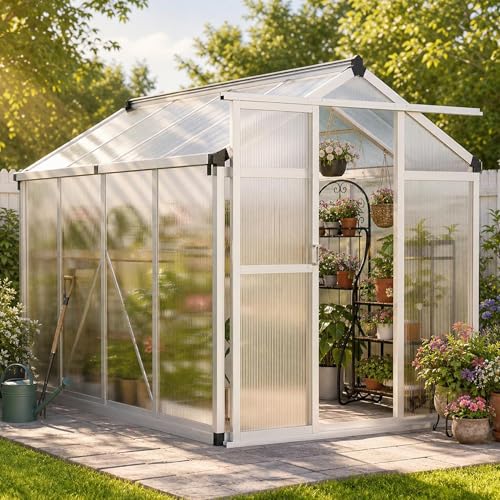 6x8 FT Greenhouse (Silver / 6x8 FT)