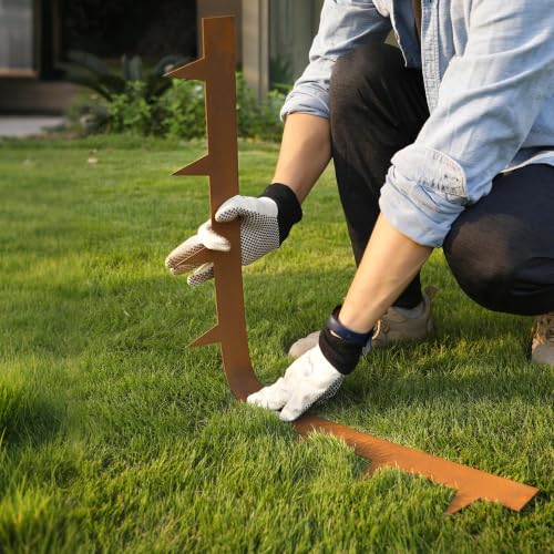 Garden 10 Pack 4.5"x40" Metal Landscape Edging 33' Landscaping Border (Powder-Coated Bronze)