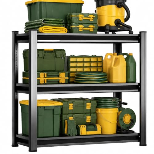 Garage Shelving Heavy Duty Shelving Unit (3TIER 31.5"H×31.5"W×13.8"D)