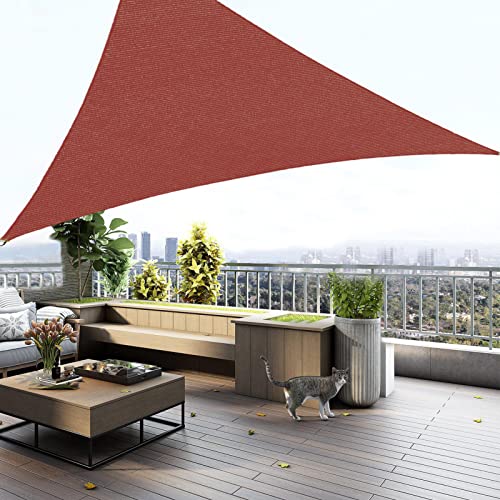 20'x20'x20' Sun Shade Sail Rust Red Curved Triangle (Rust Red / 2 0' X 2 0' X 2 0')