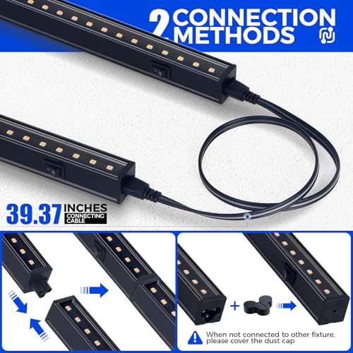 T5 Grow Lights (Yellow / 1FT-Black Cover-2P)