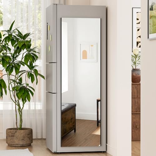Magnetic No Drill Shatterproof NanoMirror (Magnetic-black -1pc / 63"L x 20"W)