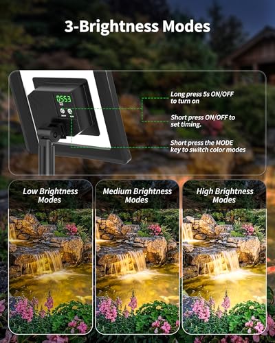 Warm White Solar Pond Lights (3 Warm White Lights-Solar Powered)