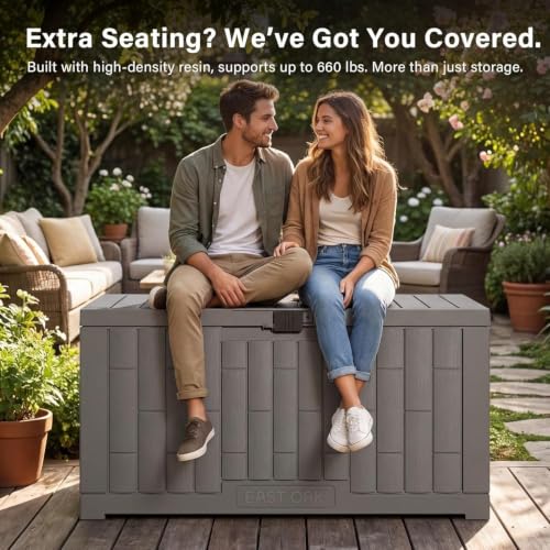 Outdoor Storage Box (Ash Grey / 60 Gallon)