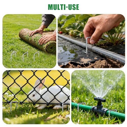 Landscape Staples Galvanized Garden Stakes (8 INCH)