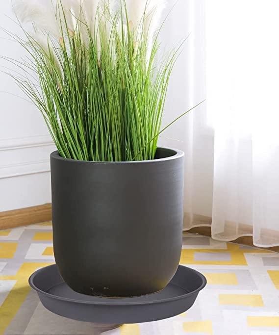 2 Pack of 20 21 inch Plant Saucer Round (21" (2 pack) / Cement)