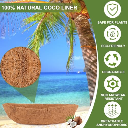 2 Pack 30 Inch Trough Coco Liner for Planters (30 inch-2 Pack)