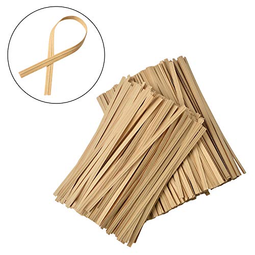 500 Pcs 5" Kraft Paper Twist Ties Reusable Bread Ties (Kraft Paper)