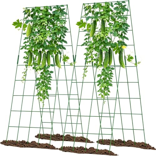 Cucumber Trellis 2 Pack (Green Thickened / 59.05" H)
