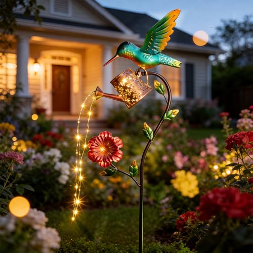Hummingbird Solar Lights Outdoor Waterproof (Hummingbird Water Can)