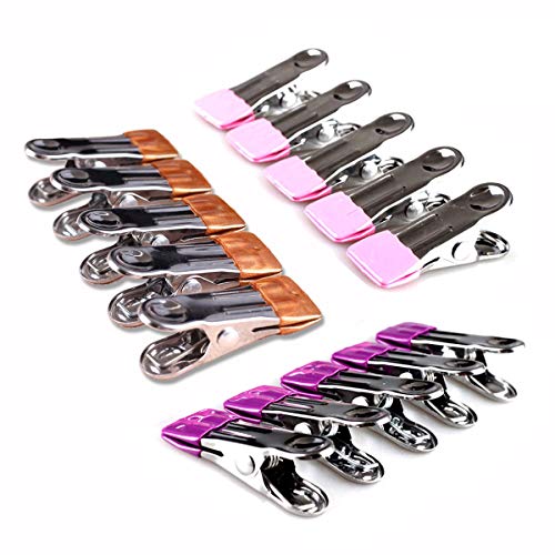 30 Pack 2.2“Stainless Steel Clothes Pins Windproof Rubber Tip Laundry Clips (2.2 Inch(30 Pack) / 2.2 inch)