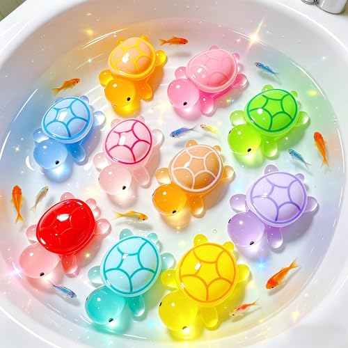 50 Pcs Luminous Small Resin Turtles Mini Sea Turtle Animal Figures (Small)