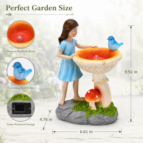 Solar Fairy Statues for Garden Decor (Blue)