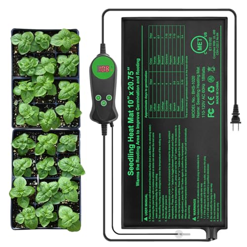 Seedling Heat Mat with Thermostat Combo Set (Suits -1 Pack / Black)