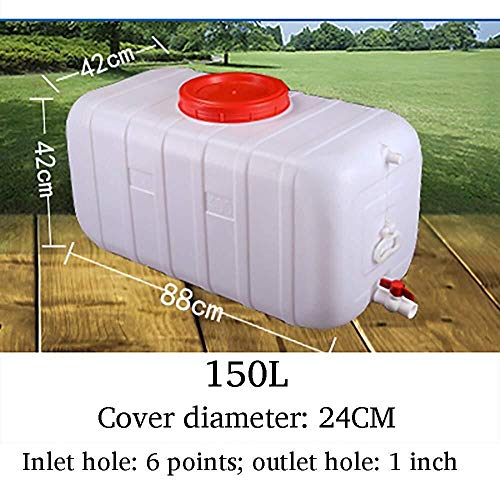 Water Tank Water Storage Containers for Emergency and Camping with Handle Outdoor Portable Food Grade Plastic Car Water Tank for Travel Outdoor （25L (150l)