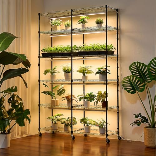 Plant Shelf with Grow Light (With Mechanical Timer / 6-Tier)