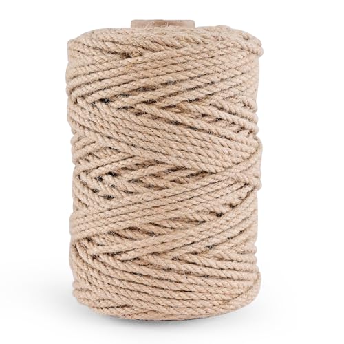 Natural Jute Twine 656ft 4mm (656 Foot)