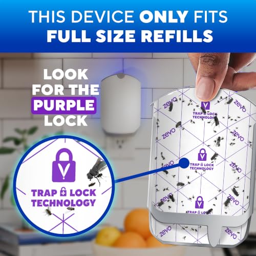 Flying Insect Trap for Fruit Flies & Gnats (2 Devices & 4 Cartridges)