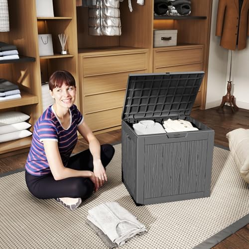 33 Gallon Outdoor Deck Box (Black / 33 Gallon)