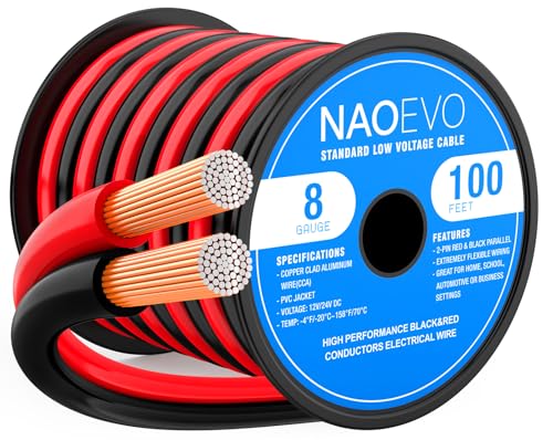 8 Gauge Wire 2 Conductors (100ft / 8AWG)