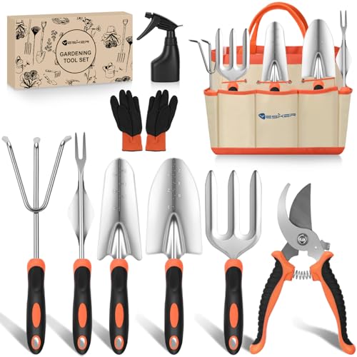 Gardening Tools 9 (9PCS Black Orange)