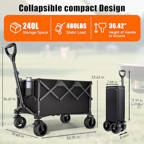 Collapsible Wagon Cart (480LBS)
