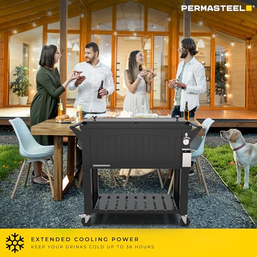 Party Cooler with Divider (Cooler W/ Divider / Black)