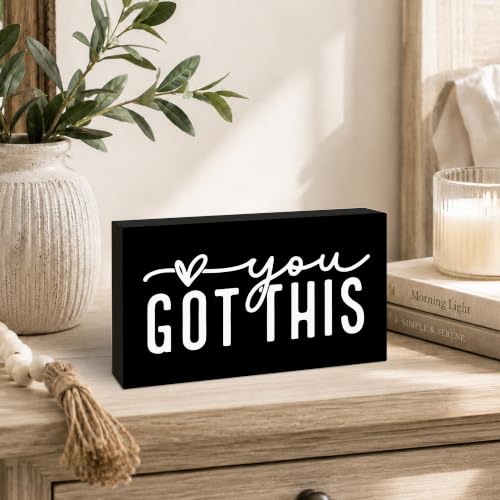 3x5 Encouragement Wooden Block Sign (You Got This-3)