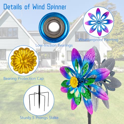 13" Metal Wind Spinner Outdoor (Purple1)