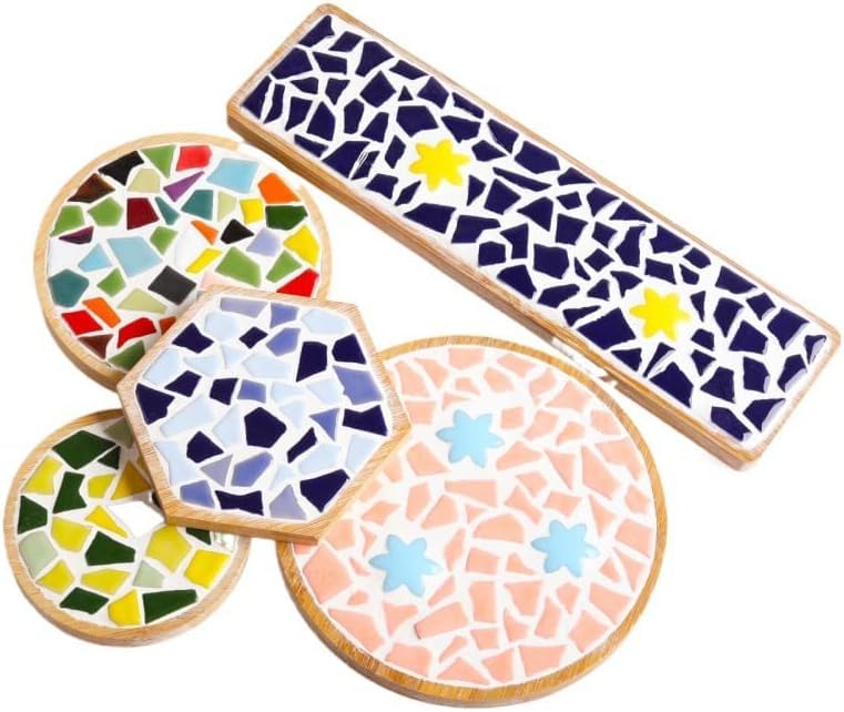1.1LB Irregular Ceramics Mosaic Tiles (Pink)