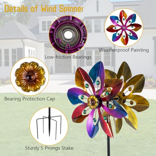 13" Metal Wind Spinner Outdoor (Red)