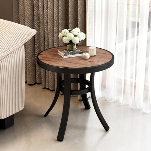 2 PCS Outdoor Round Side Table (19"x19" Round(2PCS))