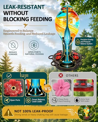 Smart Hummingbird Feeder with Camera for Outdoor Hanging (Ribbon / X-Large)