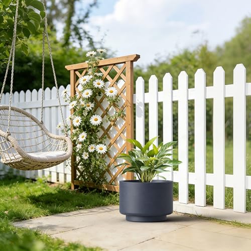 Charcoal Concrete Planter 15.7" Dia All (Charcoal / 15.7"Dia x 11.4"H)