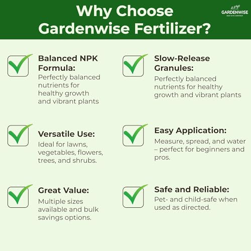 13-13-13 Slow Release Granular Fertilizer – All Purpose Plant Food 13 13 13 for Outdoor Grass, Vegetables, Roses, Flowers, Shrubs, Trees. Lawns, Gardens, Potted Plants (1 Quart) (32 Ounce)