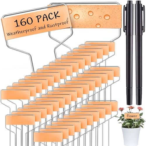 160 Pcs Metal Garden Tags Plant Labels (Copper / 10 Inch)