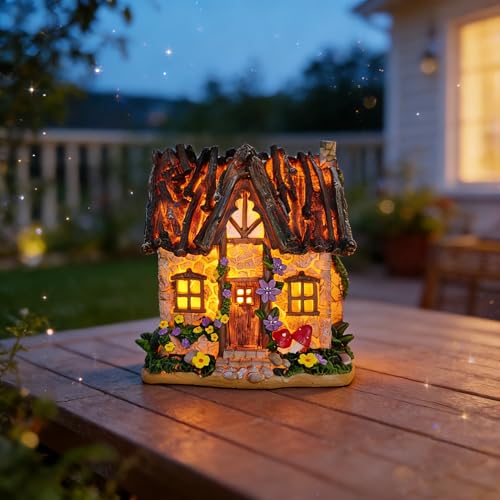Solar LED Tree House Sculpture (Bird Tree House)