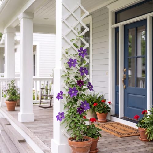 4Pcs Expandable Garden Trellis (White / 13"x68"x4PC)